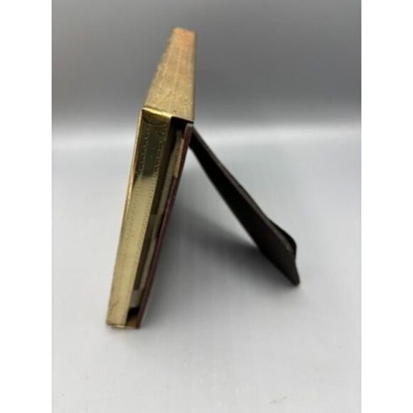 Vtg Handmade Embroidered Church‎ Steeple Scene In Gold Frame Trees - Picture 5 of 7